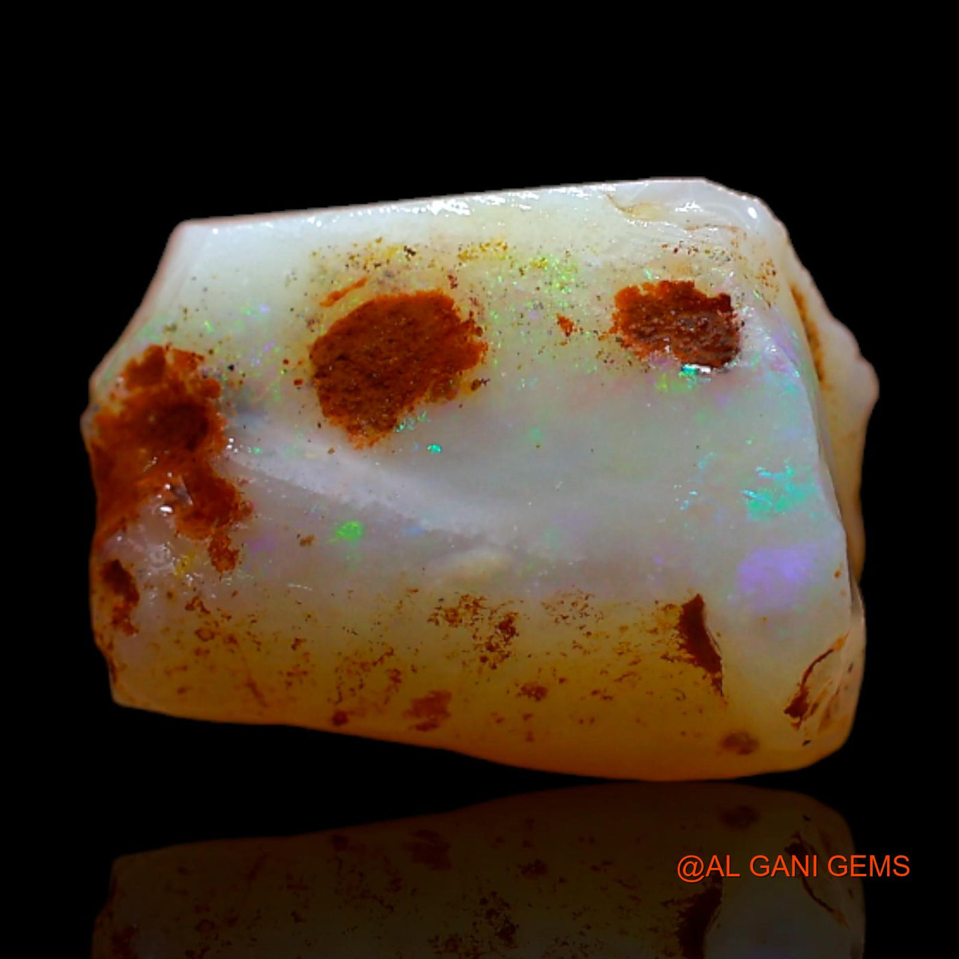 Natural Fire Opal Gemstone 4.00 Cts Loose Fancy Rough From Australia 12x9x5 mm RB-682