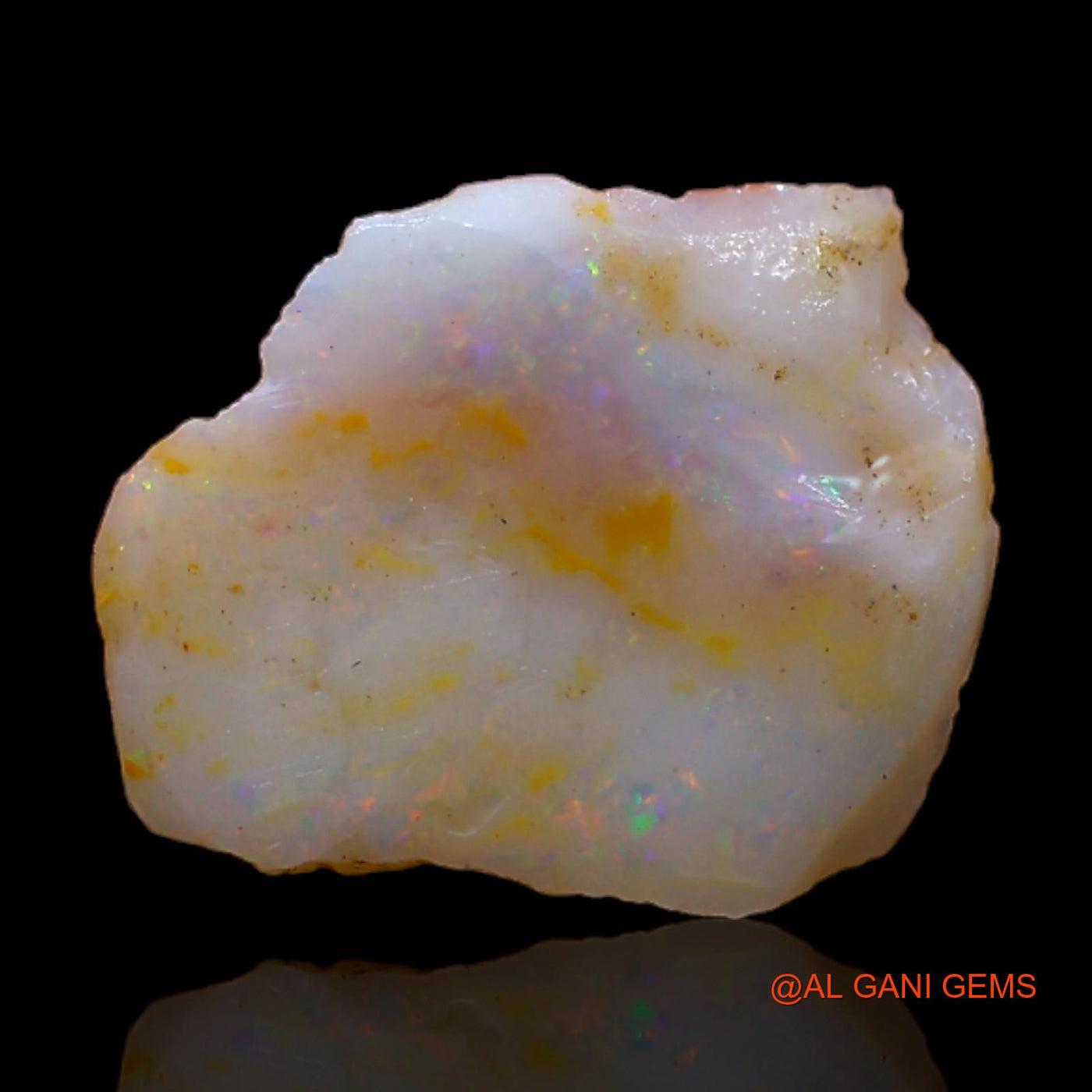 Natural Untreated Fire Opal Loose Gemstone Fancy Rough From Australia 2.60 Cts 14x11x2 mm RB-696