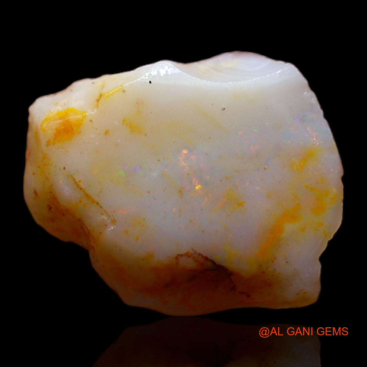 Natural Untreated Fire Opal Loose Gemstone Fancy Rough From Australia 2.60 Cts 14x11x2 mm RB-696