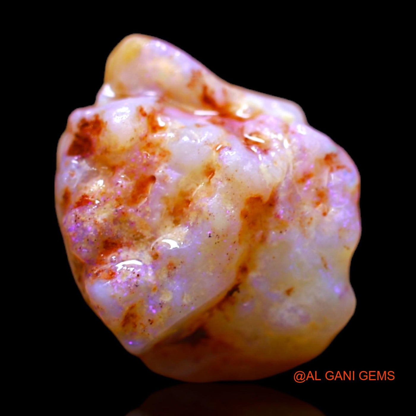 Natural Untreated Fire Opal Loose Gemstone Fancy Rough From Australia 5.00 Cts 13x11x7 mm RB-699