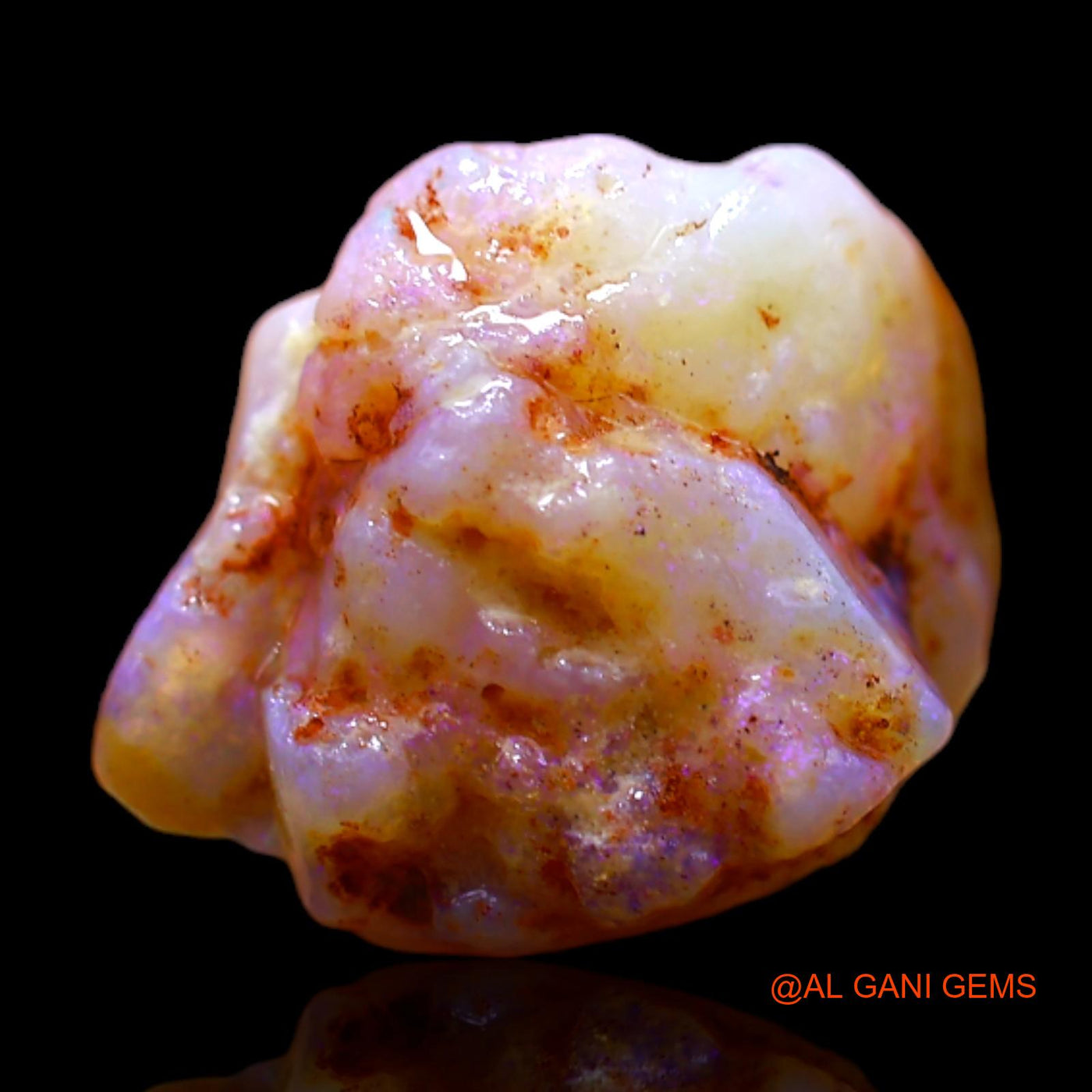 Natural Untreated Fire Opal Loose Gemstone Fancy Rough From Australia 5.00 Cts 13x11x7 mm RB-699