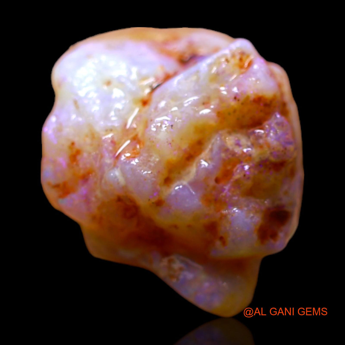 Natural Untreated Fire Opal Loose Gemstone Fancy Rough From Australia 5.00 Cts 13x11x7 mm RB-699
