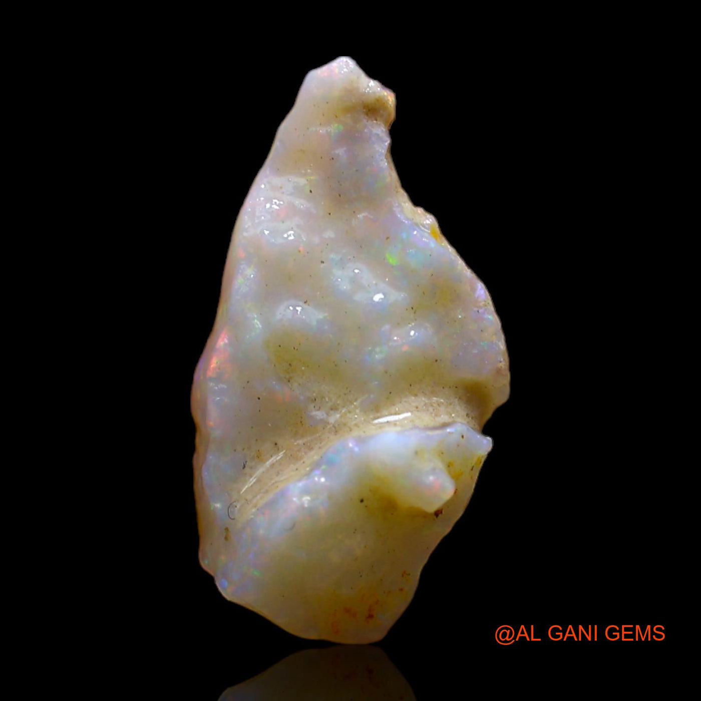 Natural Untreated Fire Opal Loose Gemstone Fancy Rough From Australia 2.40 Cts 15x9x5 mm RB-732