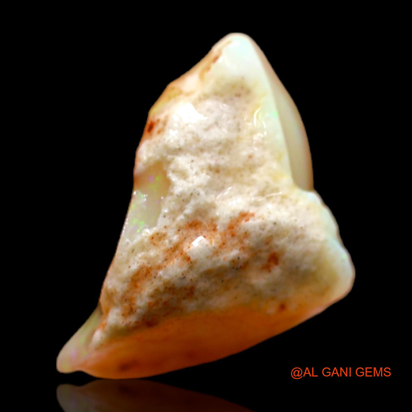 Natural Fire Opal Gemstone 3.00 Cts Loose Fancy Rough From Australia 13x8x6 mm RB-739