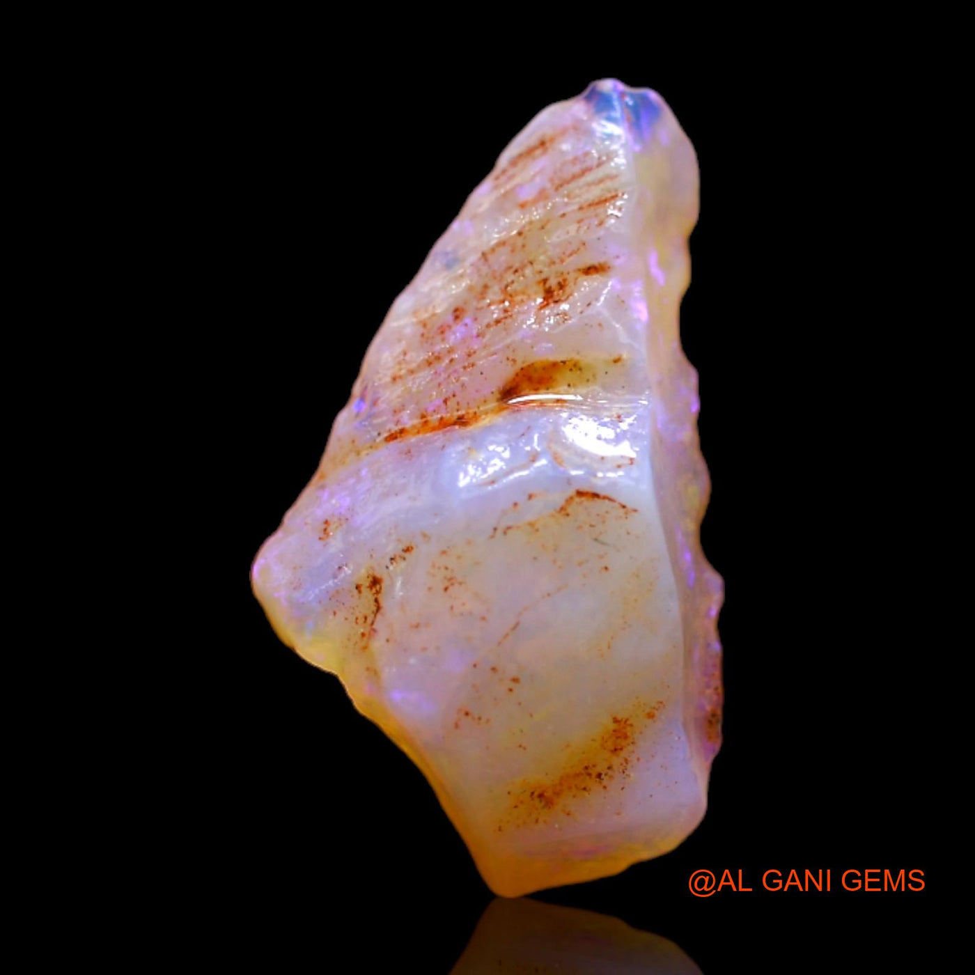 Natural Untreated Fire Opal Loose Gemstone Fancy Rough From Australia 2.30 Cts 13x9x4 mm RB-740