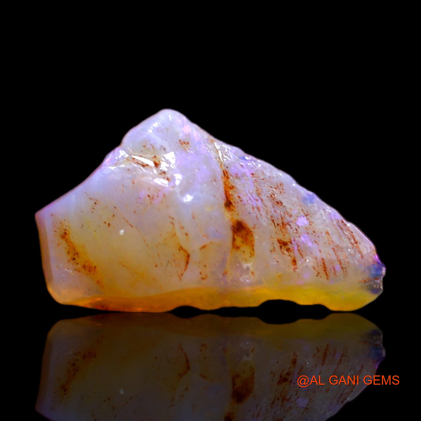 Natural Untreated Fire Opal Loose Gemstone Fancy Rough From Australia 2.30 Cts 13x9x4 mm RB-740