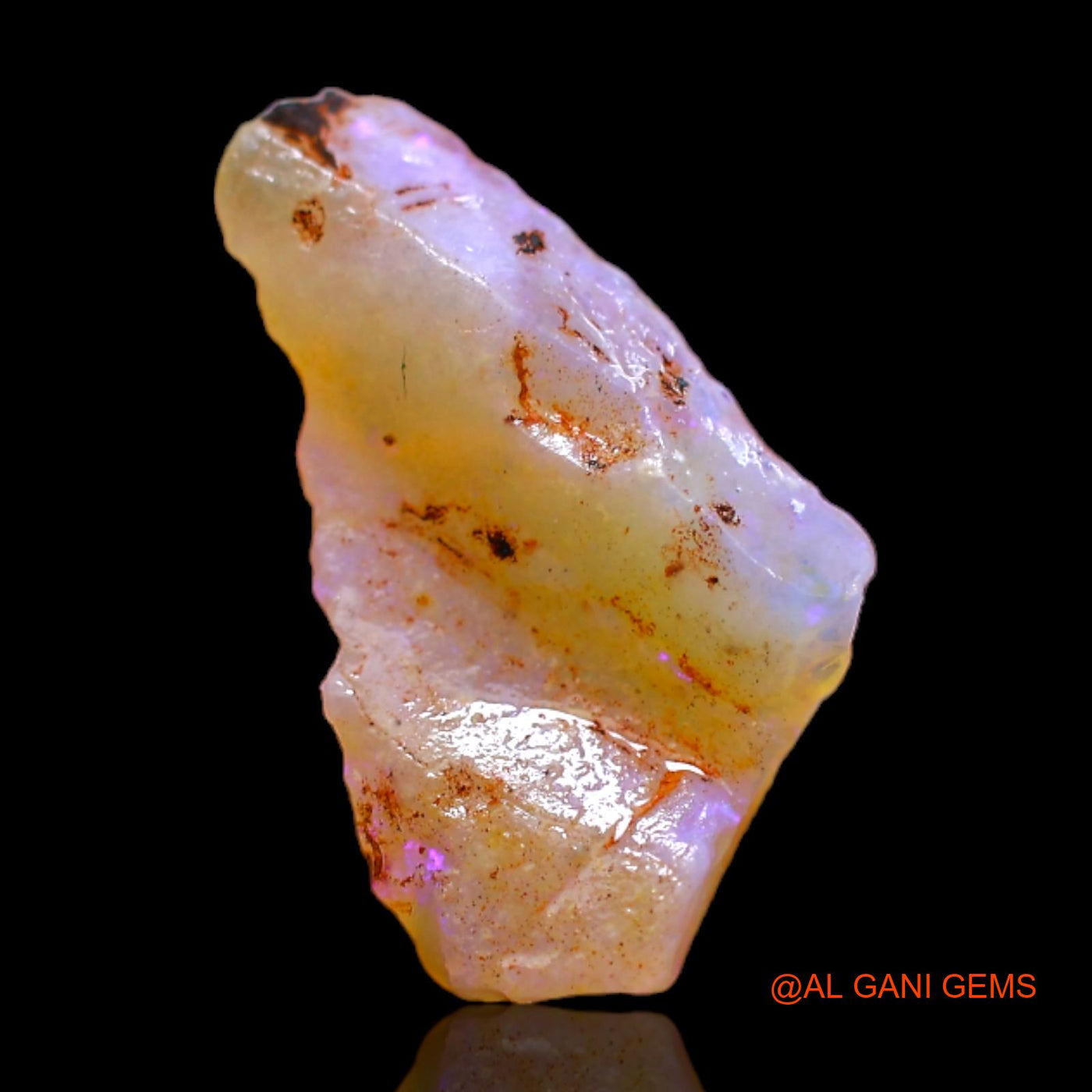 Natural Untreated Fire Opal Loose Gemstone Fancy Rough From Australia 2.30 Cts 13x9x4 mm RB-740