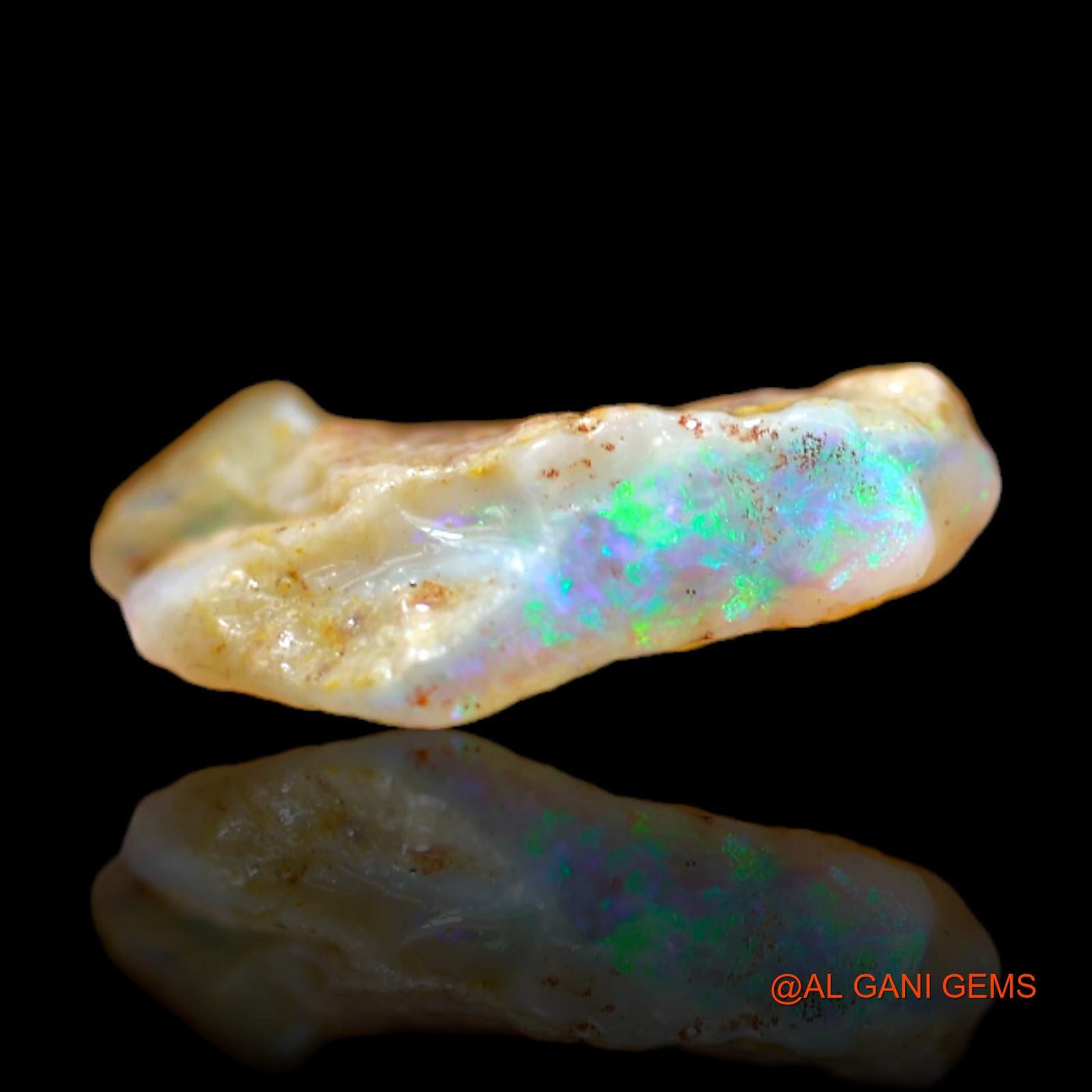 Natural Untreated Fire Opal Loose Gemstone Fancy Rough From Australia 2.00 Cts 14x8x3 mm RB-759
