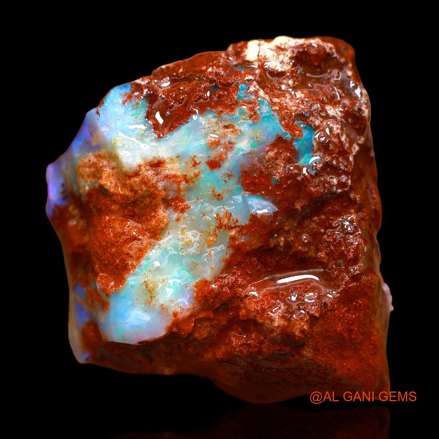 Natural Untreated Fire Opal Loose Gemstone Fancy Rough From Australia 88.00 Cts 35x33x16 mm RB-802