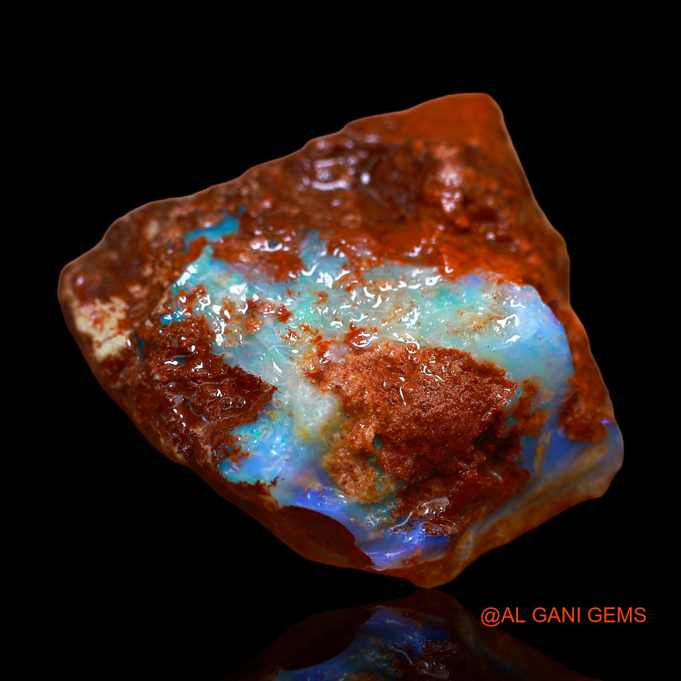 Natural Untreated Fire Opal Loose Gemstone Fancy Rough From Australia 88.00 Cts 35x33x16 mm RB-802