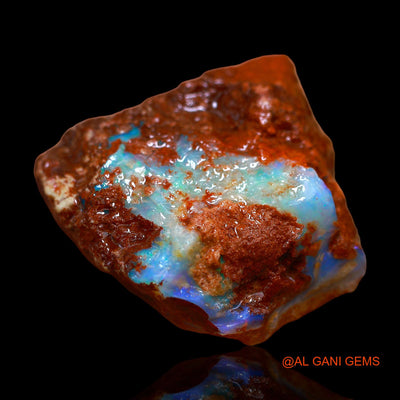 Natural Untreated Fire Opal Loose Gemstone Fancy Rough From Australia 88.00 Cts 35x33x16 mm RB-802