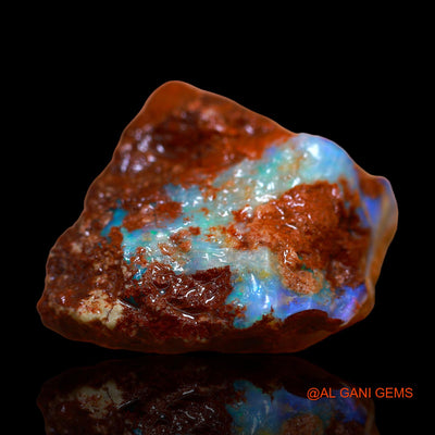 Natural Untreated Fire Opal Loose Gemstone Fancy Rough From Australia 88.00 Cts 35x33x16 mm RB-802
