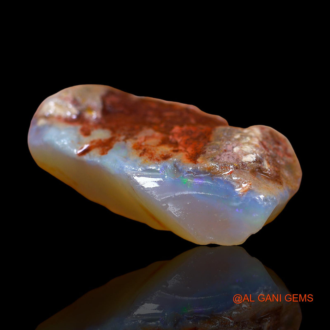 Natural Untreated Fire Opal Loose Gemstone Fancy Rough From Australia 54.00 Cts 41x21x3 mm RB-805