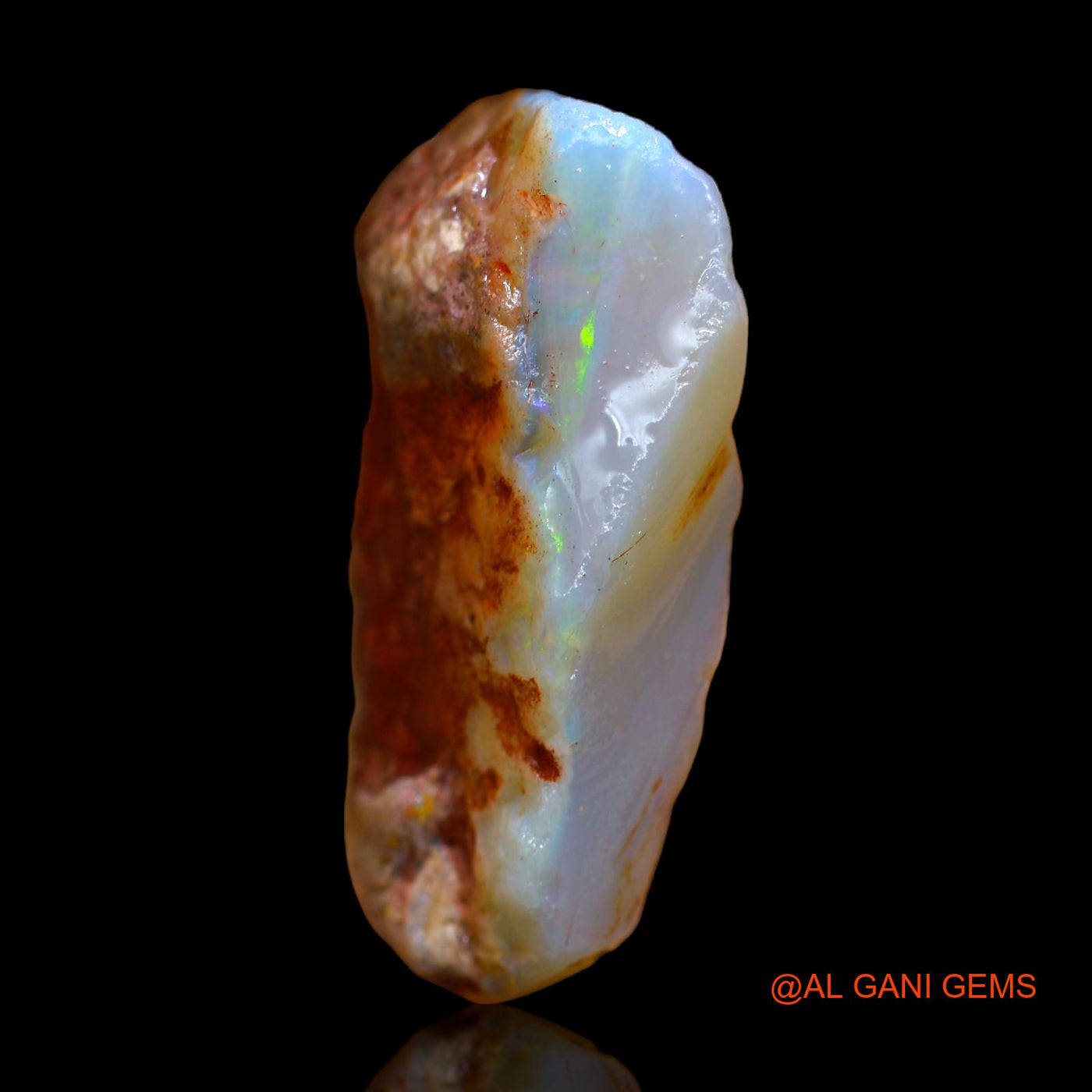 Natural Untreated Fire Opal Loose Gemstone Fancy Rough From Australia 54.00 Cts 41x21x3 mm RB-805