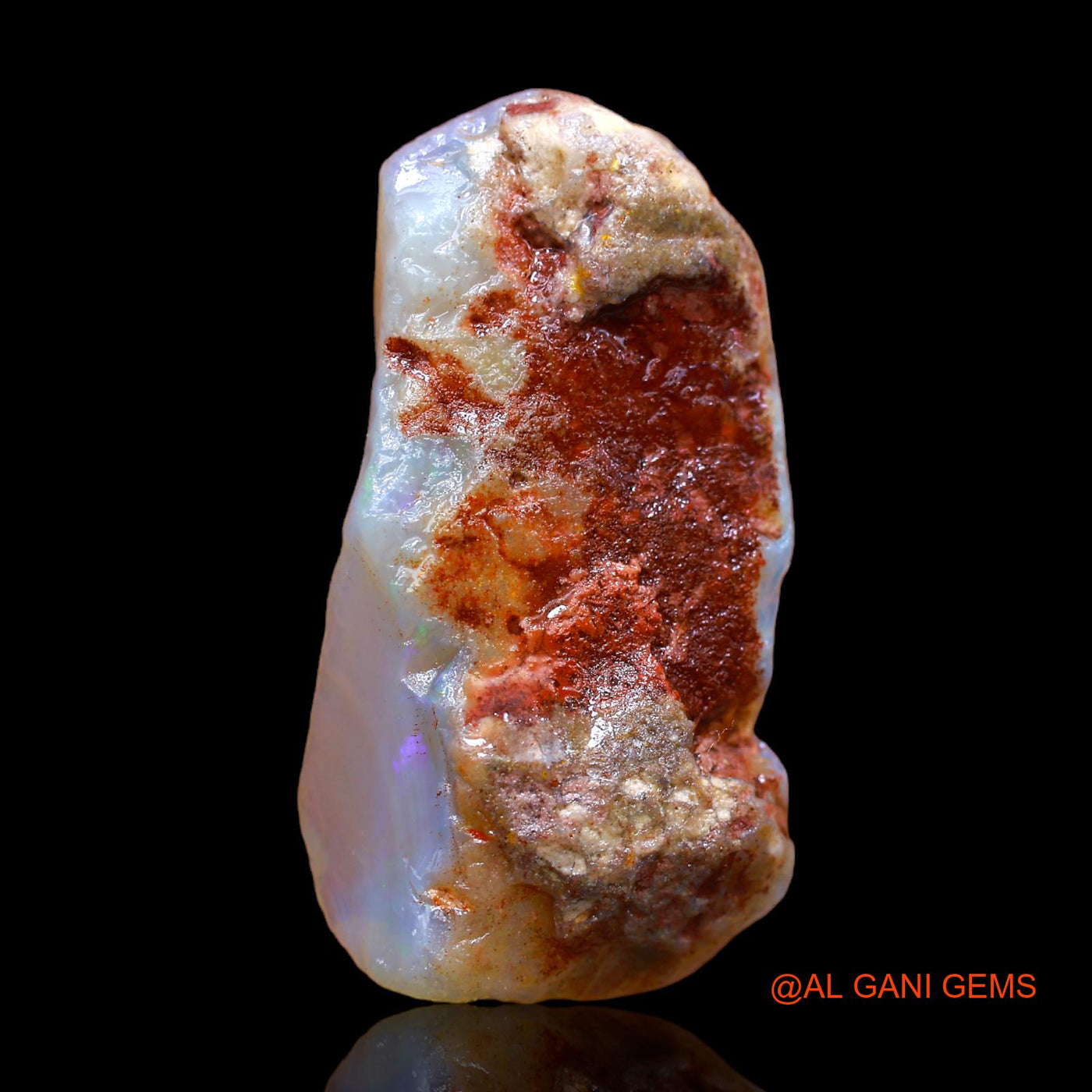 Natural Untreated Fire Opal Loose Gemstone Fancy Rough From Australia 54.00 Cts 41x21x3 mm RB-805