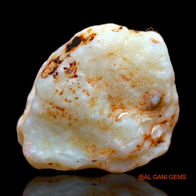 Natural Fire Opal Gemstone 44.00 Cts Loose Fancy Rough From Australia 32x28x9 mm RB-807
