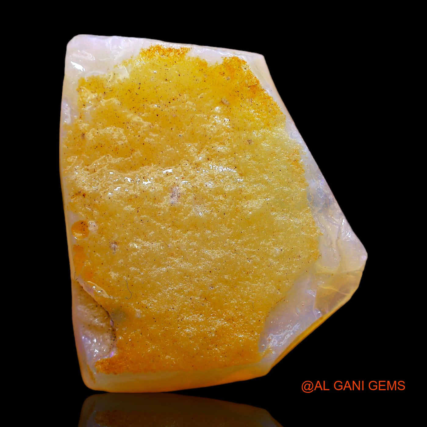 Natural Fire Opal Gemstone 27.00 Cts Loose Fancy Rough From Australia 29x24x6 mm RB-811
