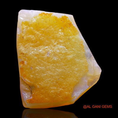 Natural Fire Opal Gemstone 27.00 Cts Loose Fancy Rough From Australia 29x24x6 mm RB-811
