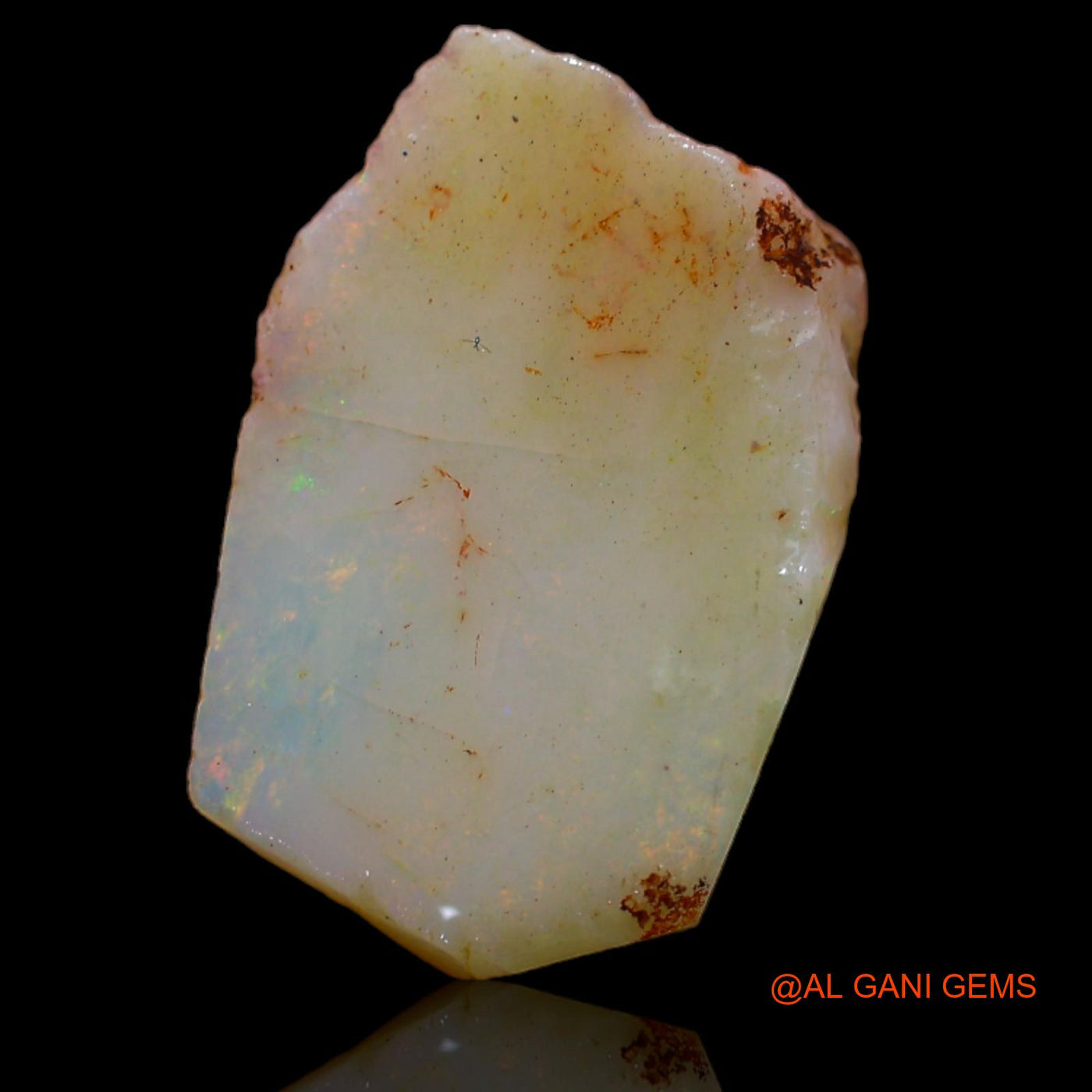 5.45 Cts Natural Australian Fire Opal Loose Gemstone Fancy Rough 18x12x3 mm RB-81