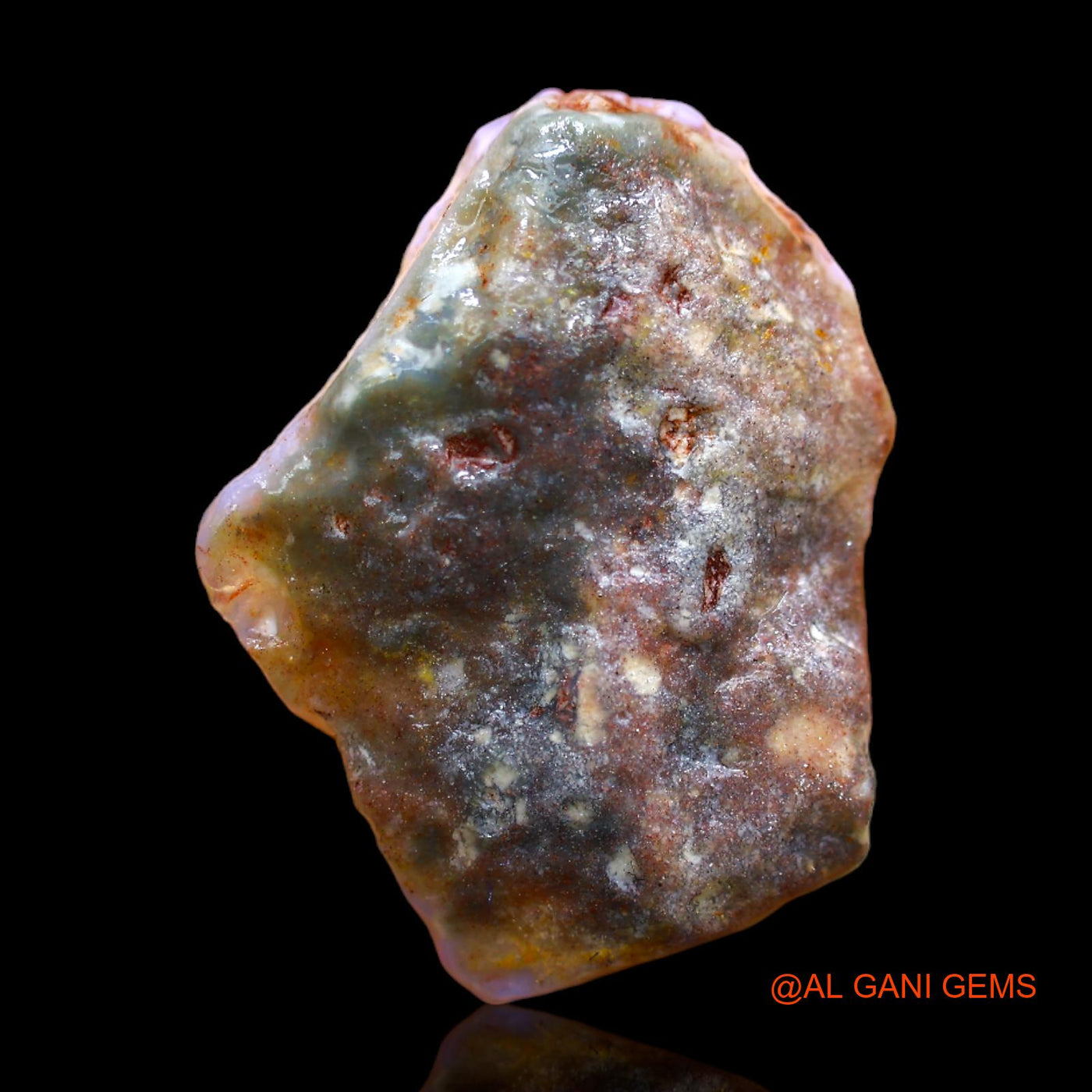 Natural Untreated Fire Opal Loose Gemstone Fancy Rough From Australia 11.00 Cts 22x18x6 mm RB-829