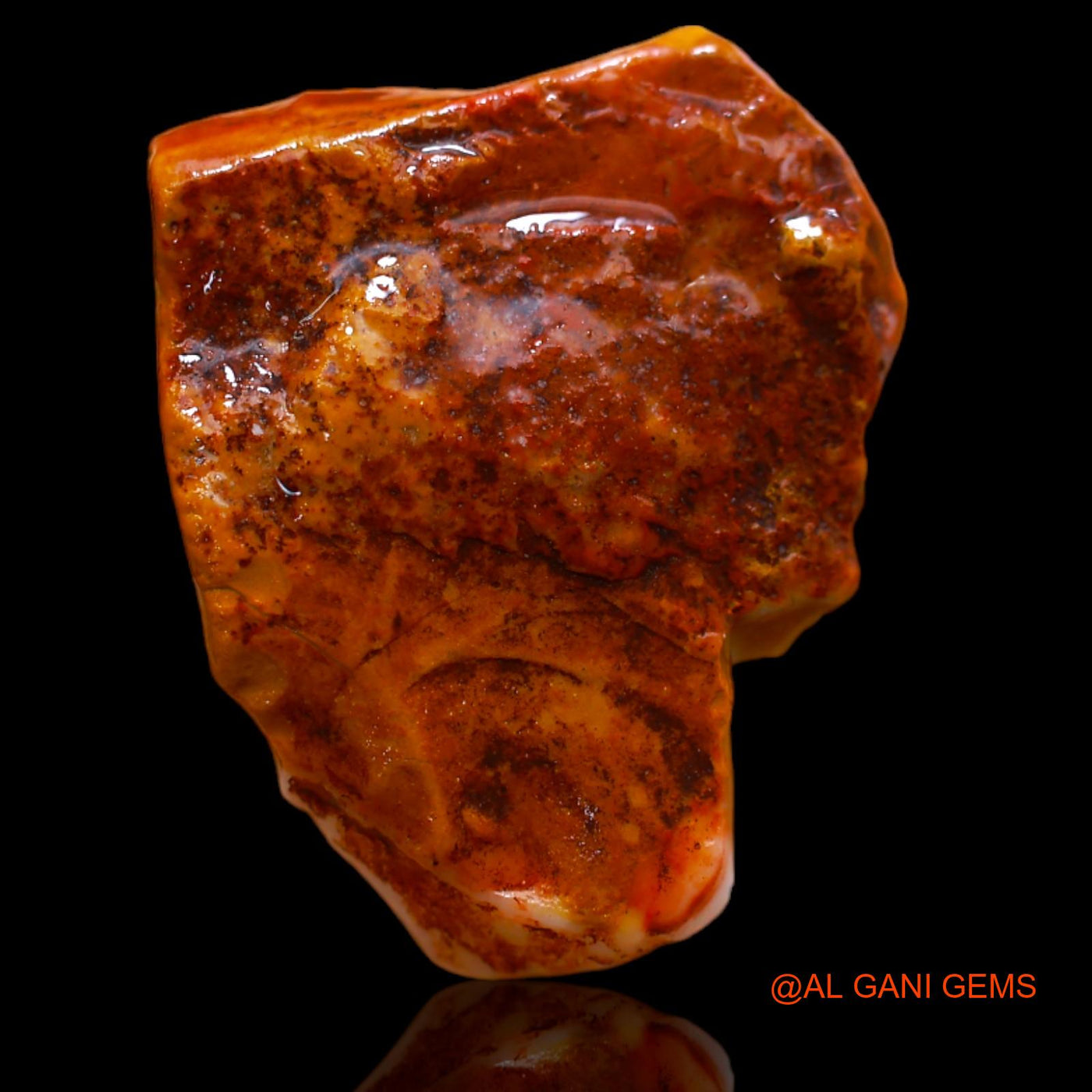 Natural Untreated Fire Opal Loose Gemstone Fancy Rough From Australia 7.20 Cts 19x15x4 mm RB-83