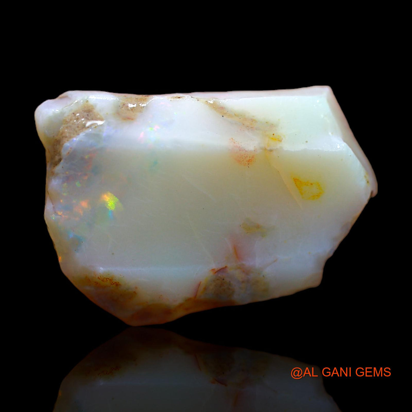 Natural Fire Opal Gemstone 12.00 Cts Loose Fancy Rough From Australia 21x15x6 mm RB-840