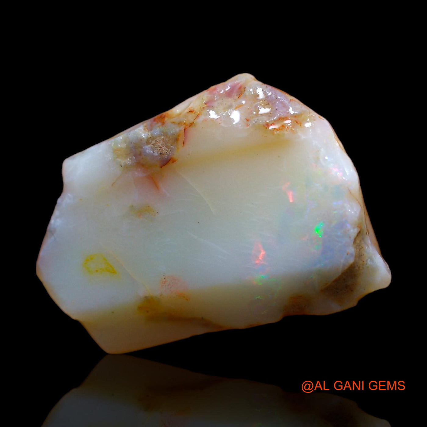 Natural Fire Opal Gemstone 12.00 Cts Loose Fancy Rough From Australia 21x15x6 mm RB-840