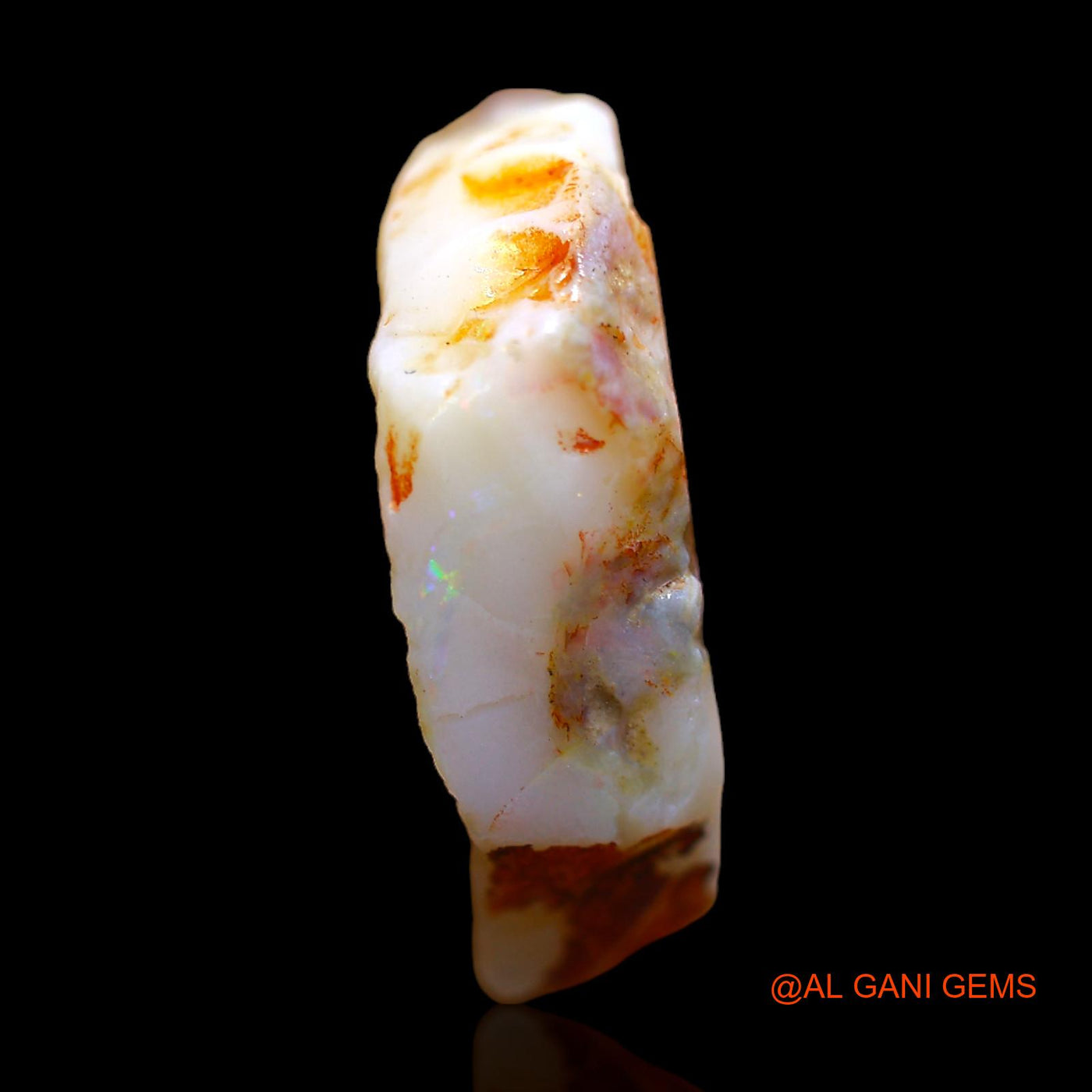 Natural Fire Opal Gemstone 12.00 Cts Loose Fancy Rough From Australia 21x15x6 mm RB-840