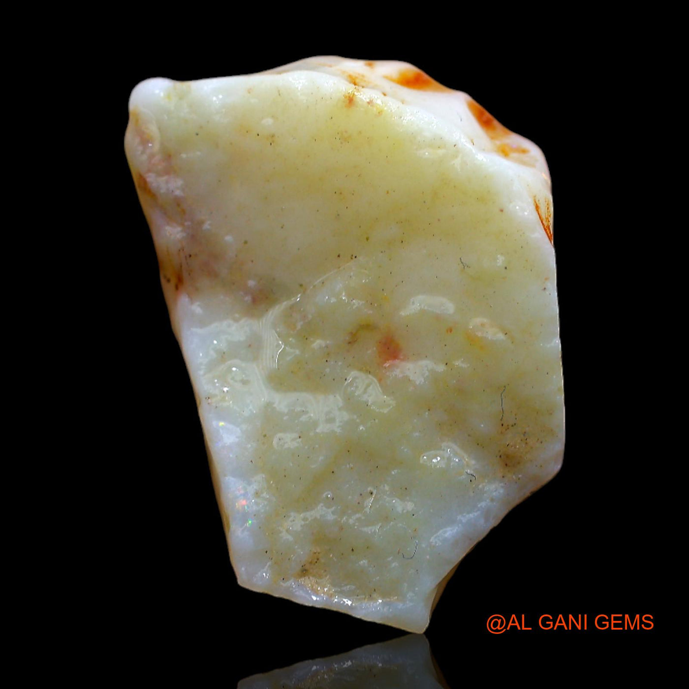 Natural Fire Opal Gemstone 12.00 Cts Loose Fancy Rough From Australia 21x15x6 mm RB-840