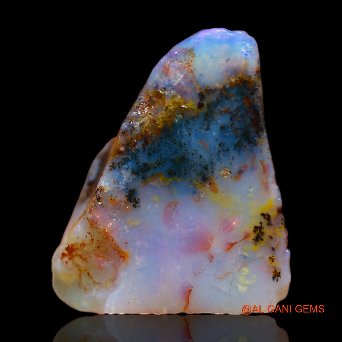 Natural Fire Opal Gemstone 12.00 Cts Loose Fancy Rough From Australia 15x13x11 mm RB-866