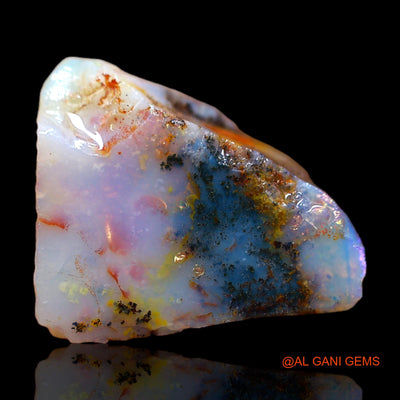 Natural Fire Opal Gemstone 12.00 Cts Loose Fancy Rough From Australia 15x13x11 mm RB-866
