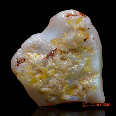 Natural Untreated Fire Opal Loose Gemstone Fancy Rough From Australia 8.00 Cts 17x16x5 mm RB-868