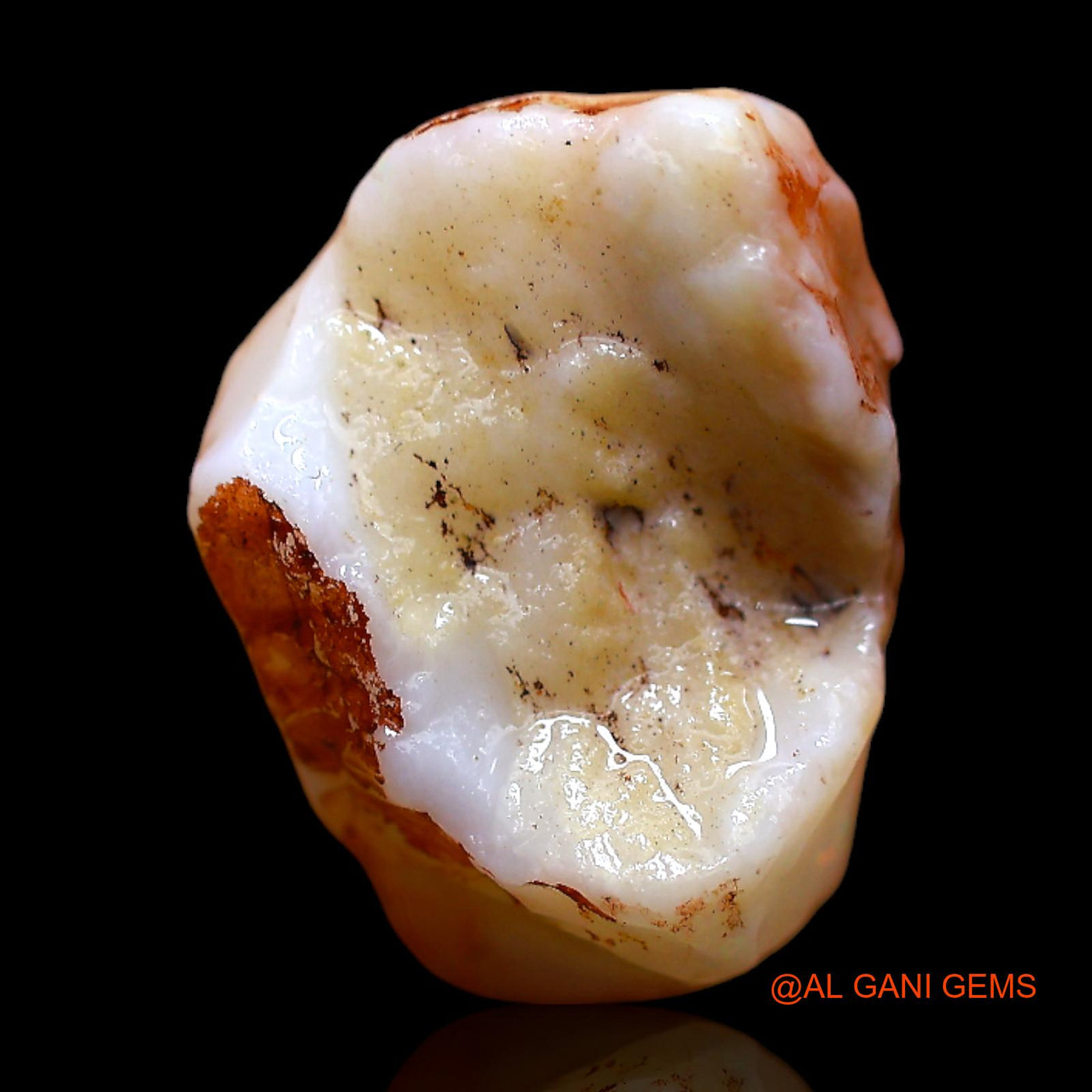 Natural Untreated Fire Opal Loose Gemstone Fancy Rough From Australia 13.00 Cts 15x15x12 mm RB-869