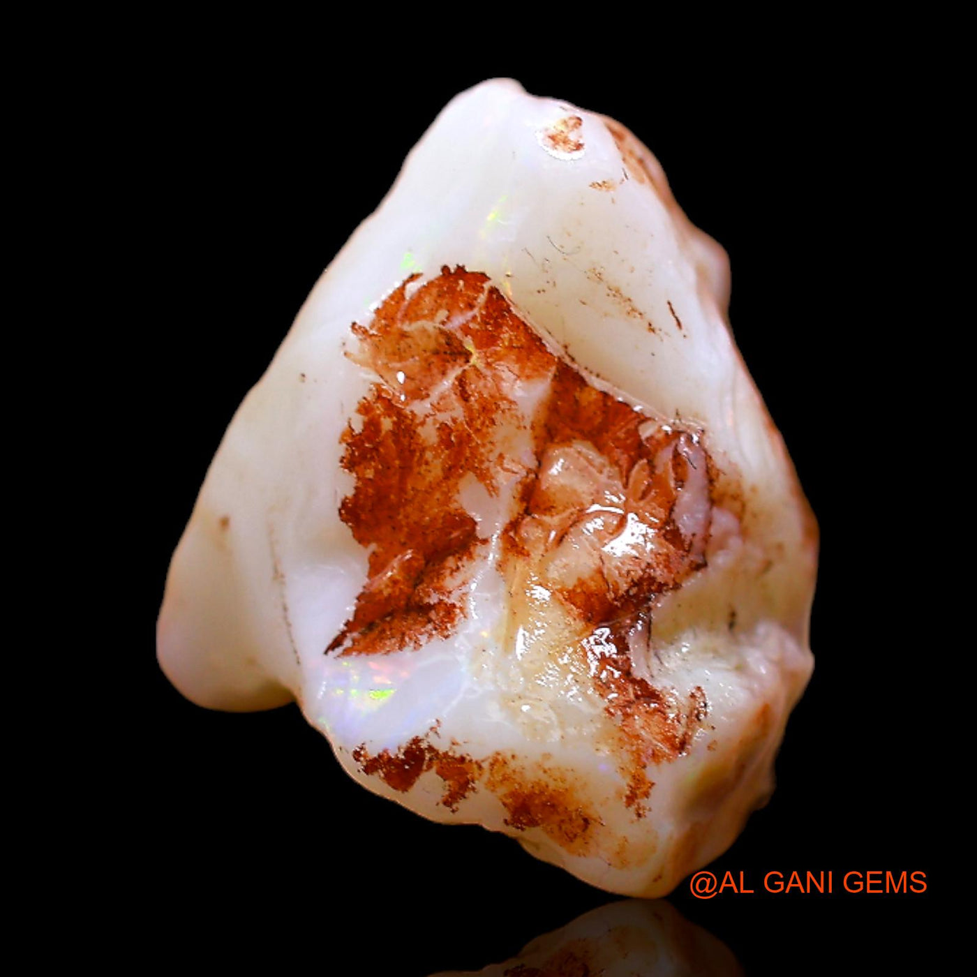 Natural Untreated Fire Opal Loose Gemstone Fancy Rough From Australia 13.00 Cts 15x15x12 mm RB-869