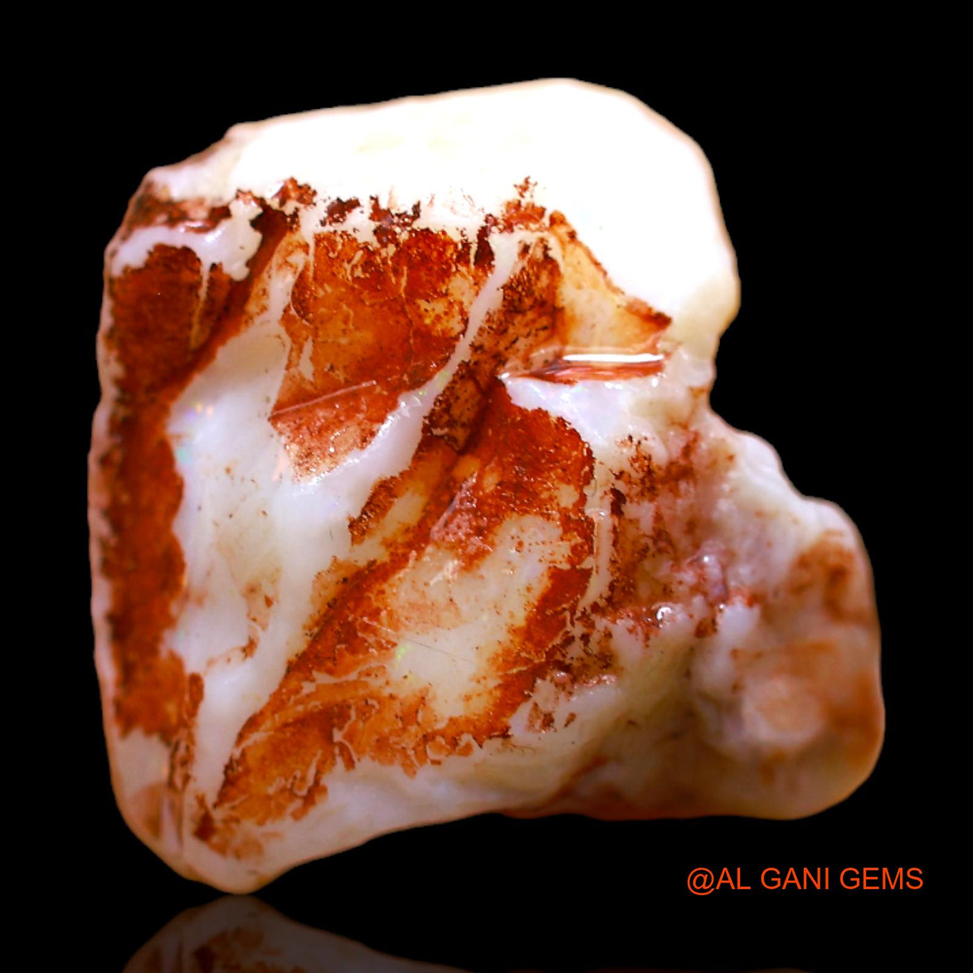 Natural Untreated Fire Opal Loose Gemstone Fancy Rough From Australia 13.00 Cts 15x15x12 mm RB-869