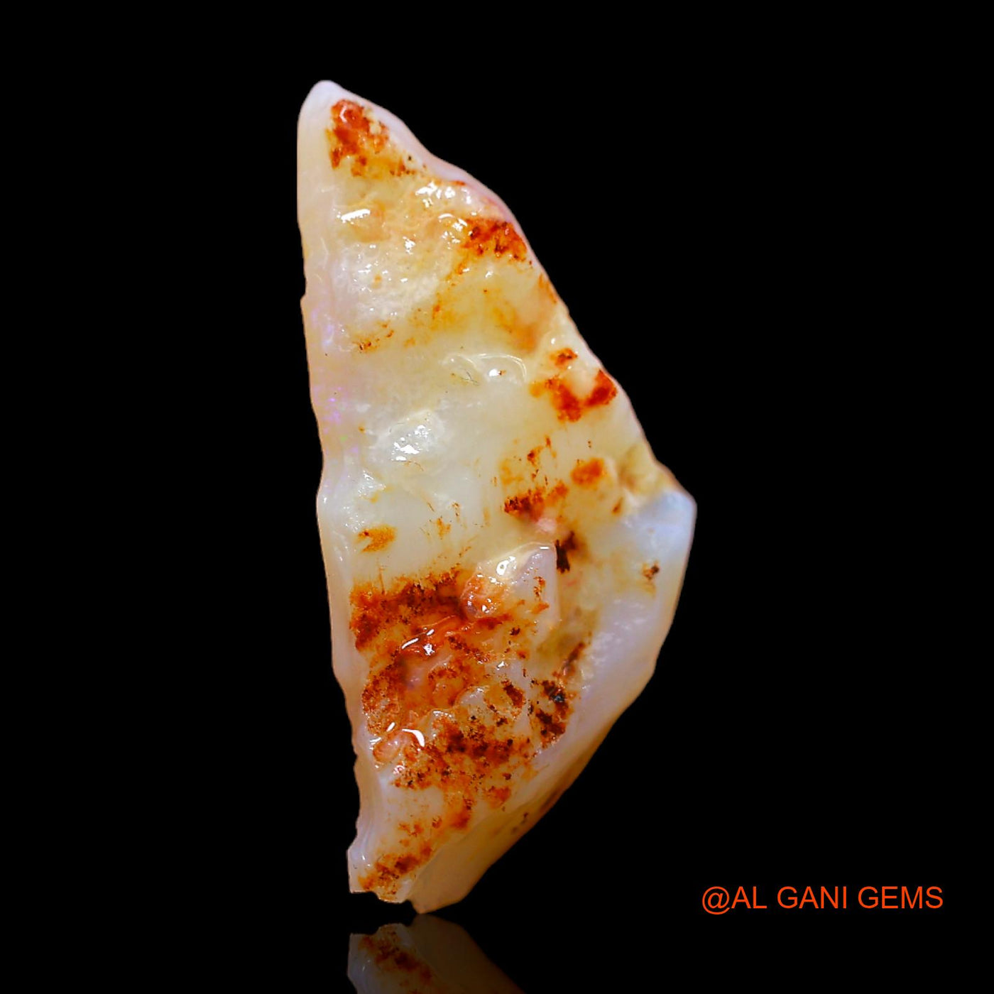 Natural Fire Opal Gemstone 5.00 Cts Loose Fancy Rough From Australia 21x10x7 mm RB-888