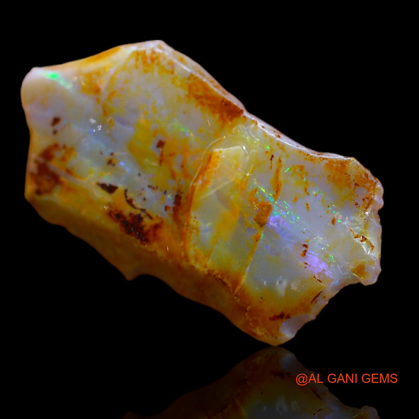 Natural Untreated Fire Opal Loose Gemstone Fancy Rough From Australia 4.60 Cts 22x12x3 mm RB-88