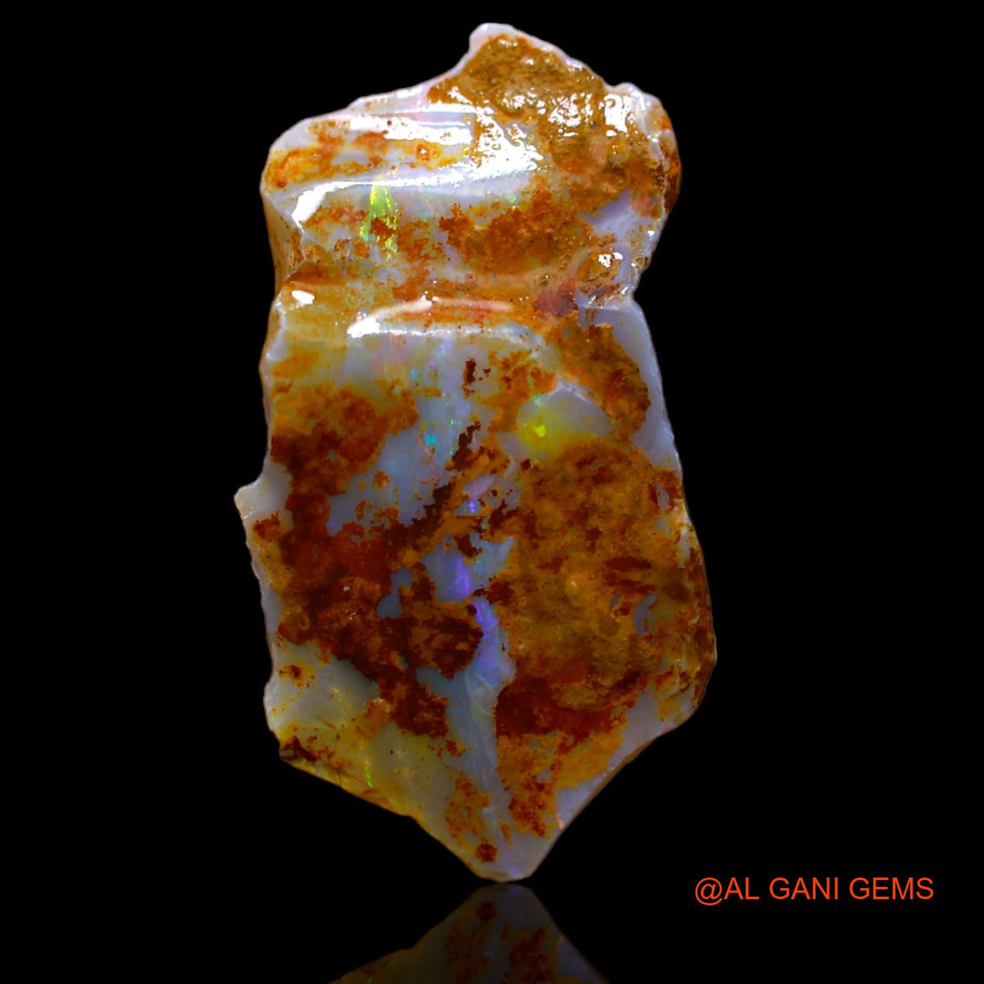 Natural Untreated Fire Opal Loose Gemstone Fancy Rough From Australia 4.60 Cts 22x12x3 mm RB-88