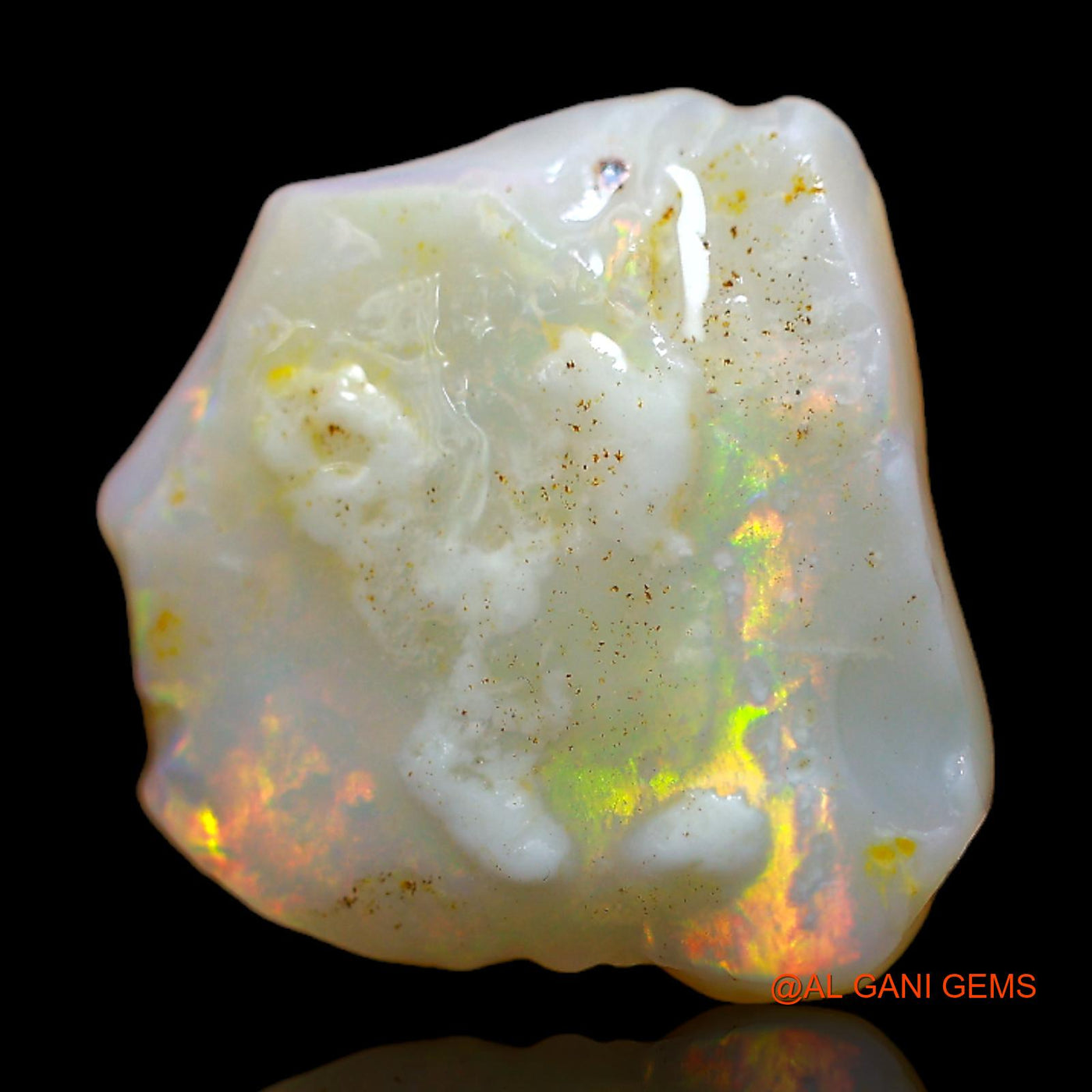 Natural Untreated Fire Opal Loose Gemstone Fancy Rough From Australia 5.00 Cts 16x14x3 mm RB-902