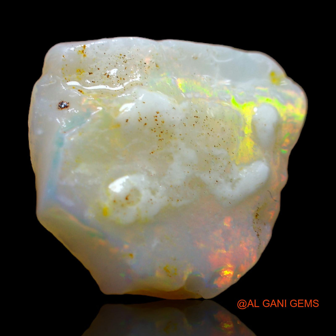 Natural Untreated Fire Opal Loose Gemstone Fancy Rough From Australia 5.00 Cts 16x14x3 mm RB-902