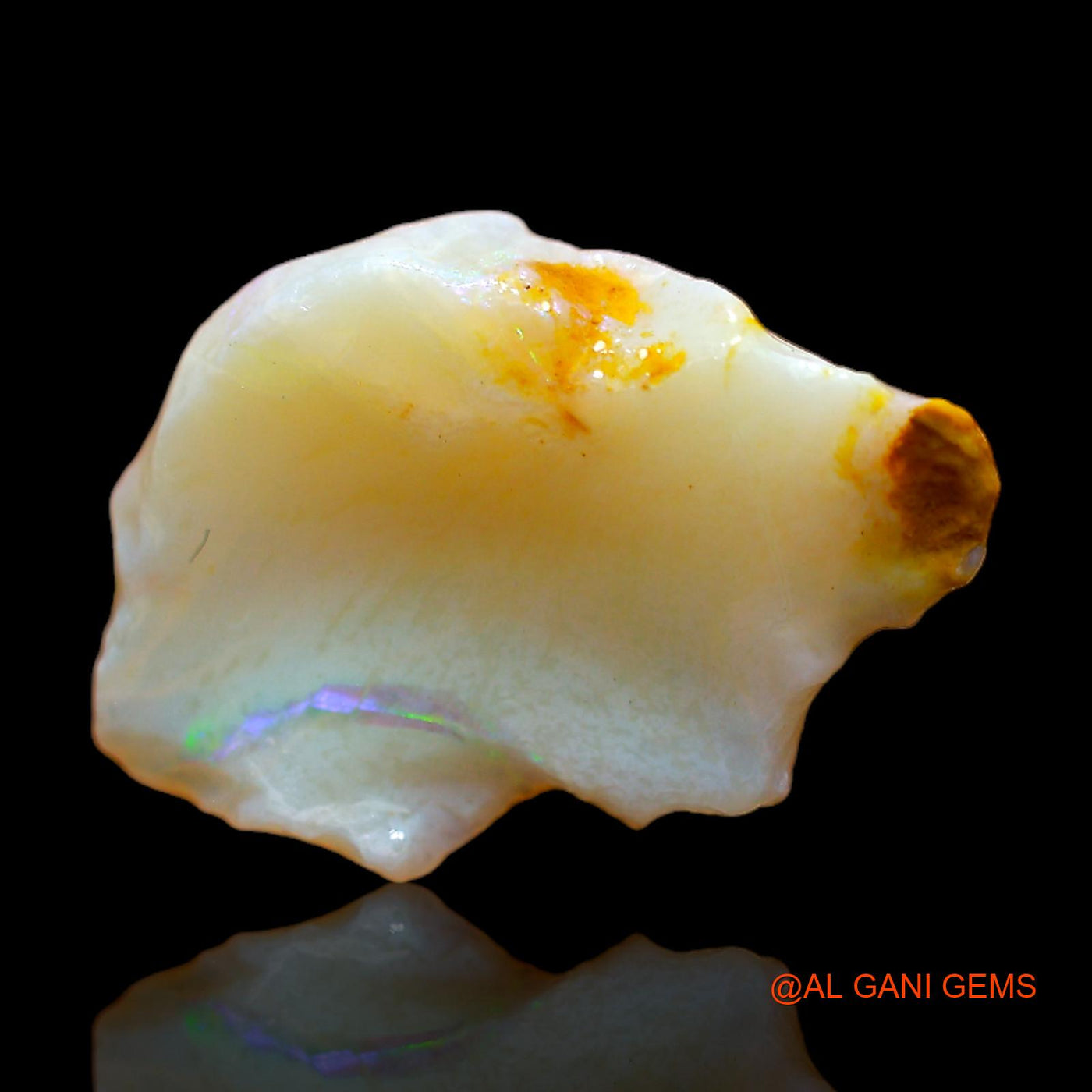 Natural Untreated Fire Opal Loose Gemstone Fancy Rough From Australia 4.00 Cts 17x13x4 mm RB-912