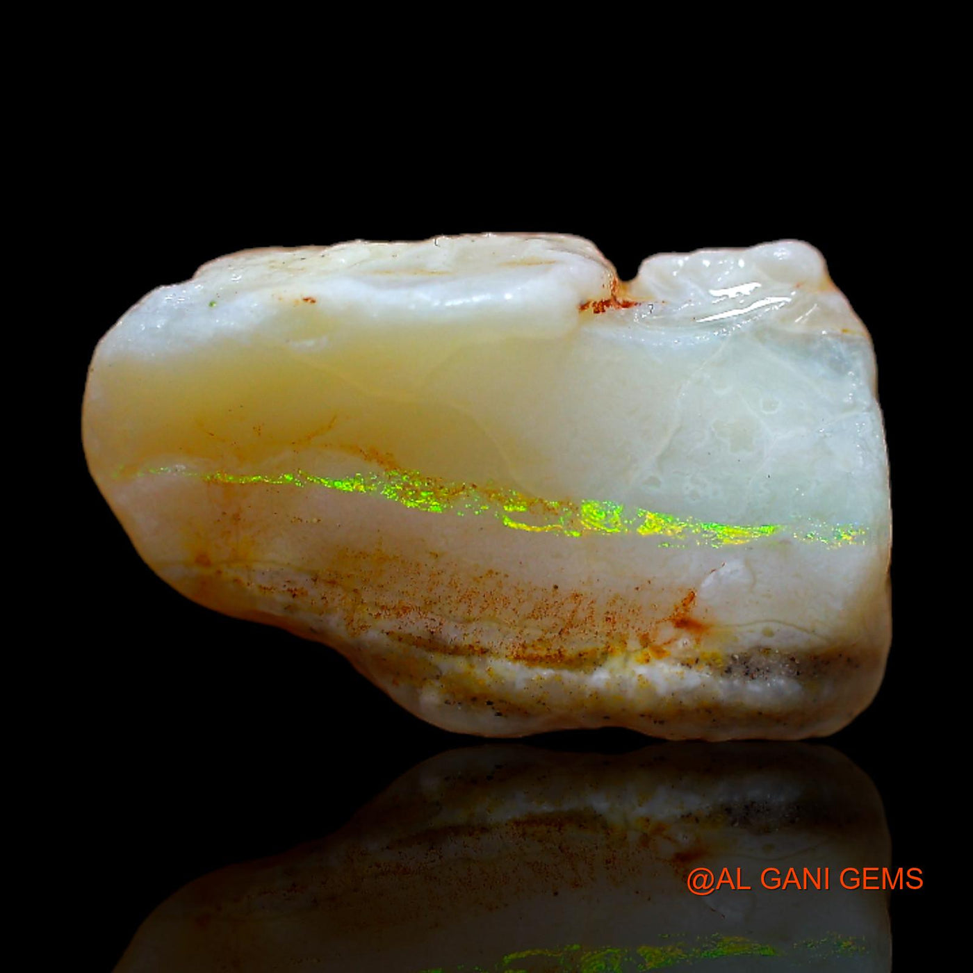 Natural Fire Opal Gemstone 8.00 Cts Loose Fancy Rough From Australia 14x11x9 mm RB-923