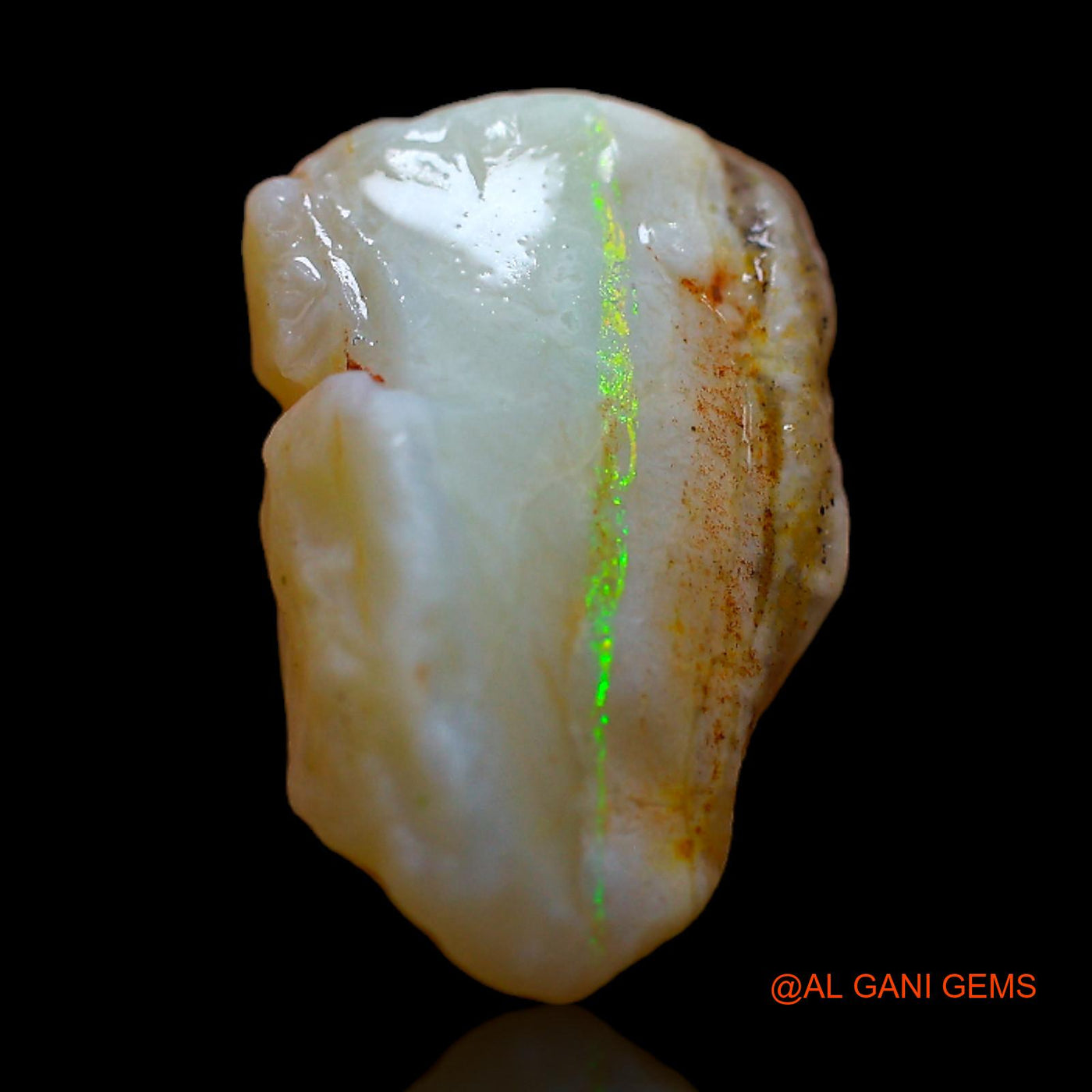 Natural Fire Opal Gemstone 8.00 Cts Loose Fancy Rough From Australia 14x11x9 mm RB-923
