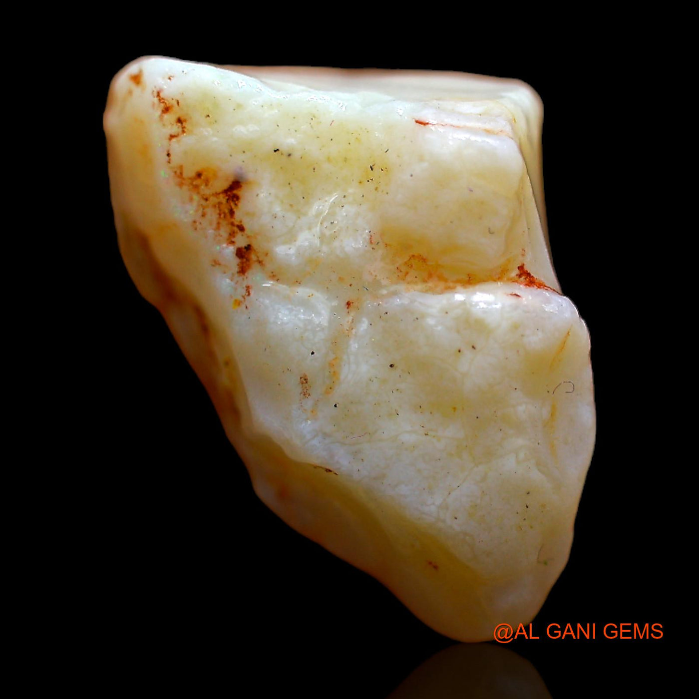 Natural Fire Opal Gemstone 8.00 Cts Loose Fancy Rough From Australia 14x11x9 mm RB-923