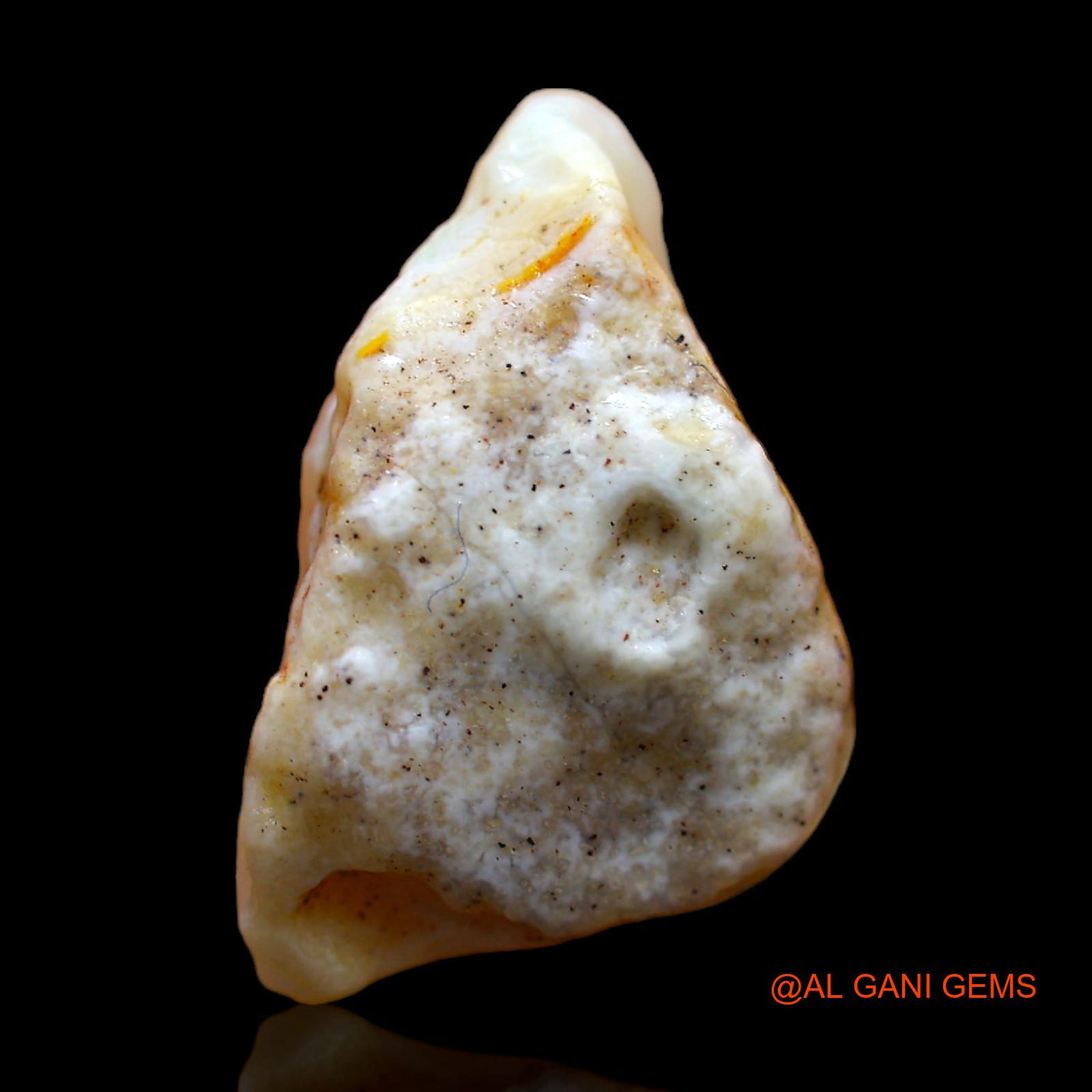 Natural Fire Opal Gemstone 8.00 Cts Loose Fancy Rough From Australia 14x11x9 mm RB-923