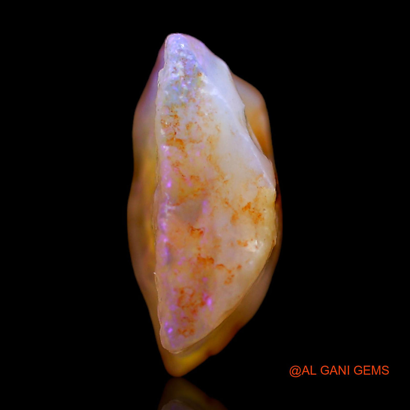Natural Untreated Fire Opal Loose Gemstone Fancy Rough From Australia 4.00 Cts 13x11x5 mm RB-938