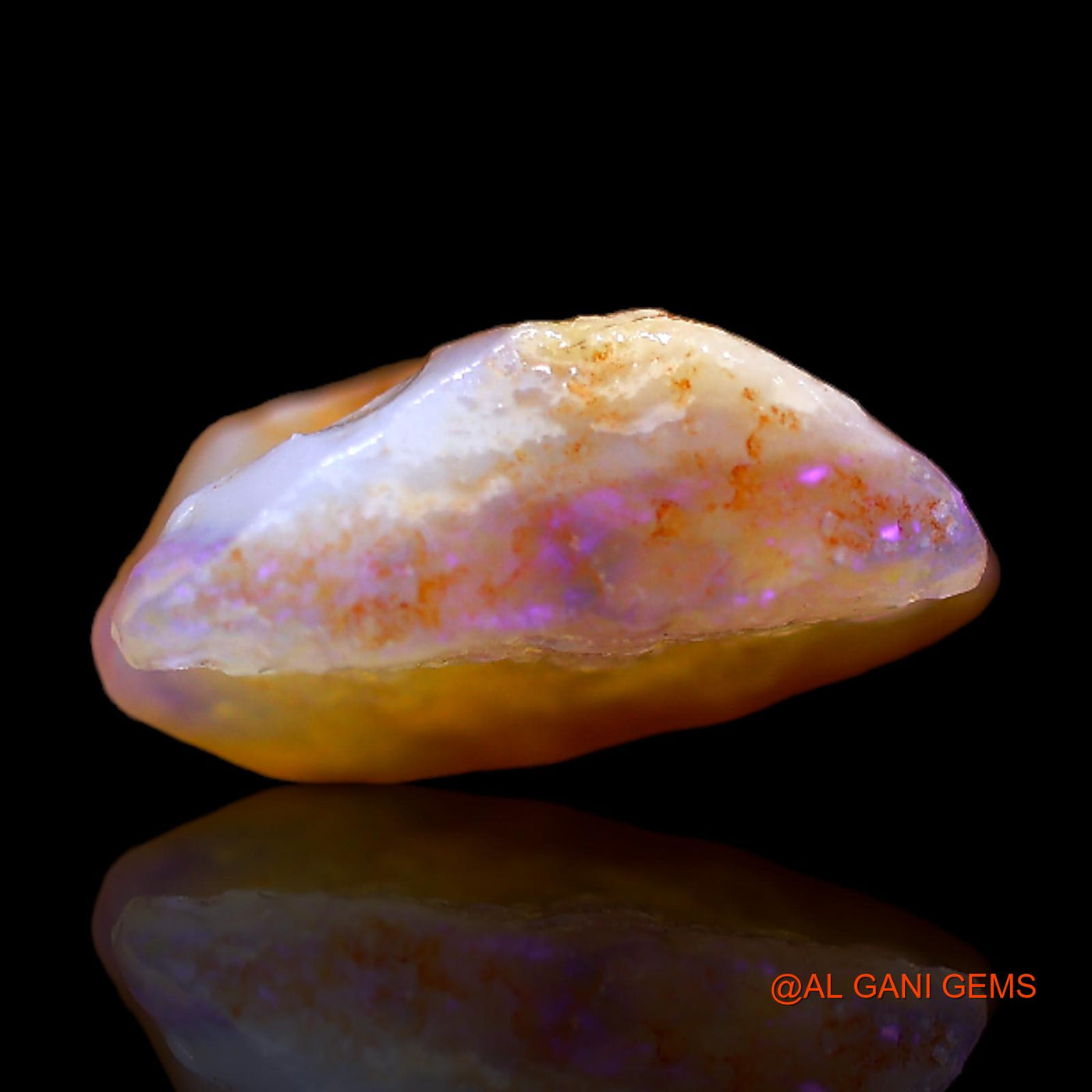 Natural Untreated Fire Opal Loose Gemstone Fancy Rough From Australia 4.00 Cts 13x11x5 mm RB-938