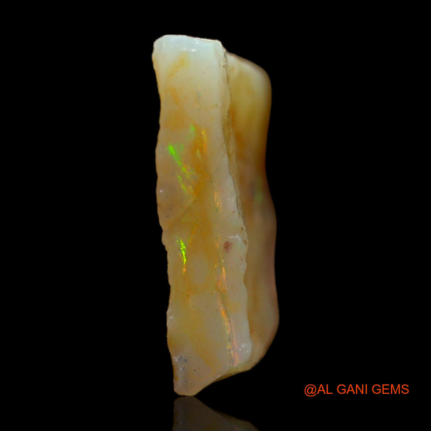 Natural Untreated Fire Opal Loose Gemstone Fancy Rough From Australia 4.00 Cts 14x14x3 mm RB-941