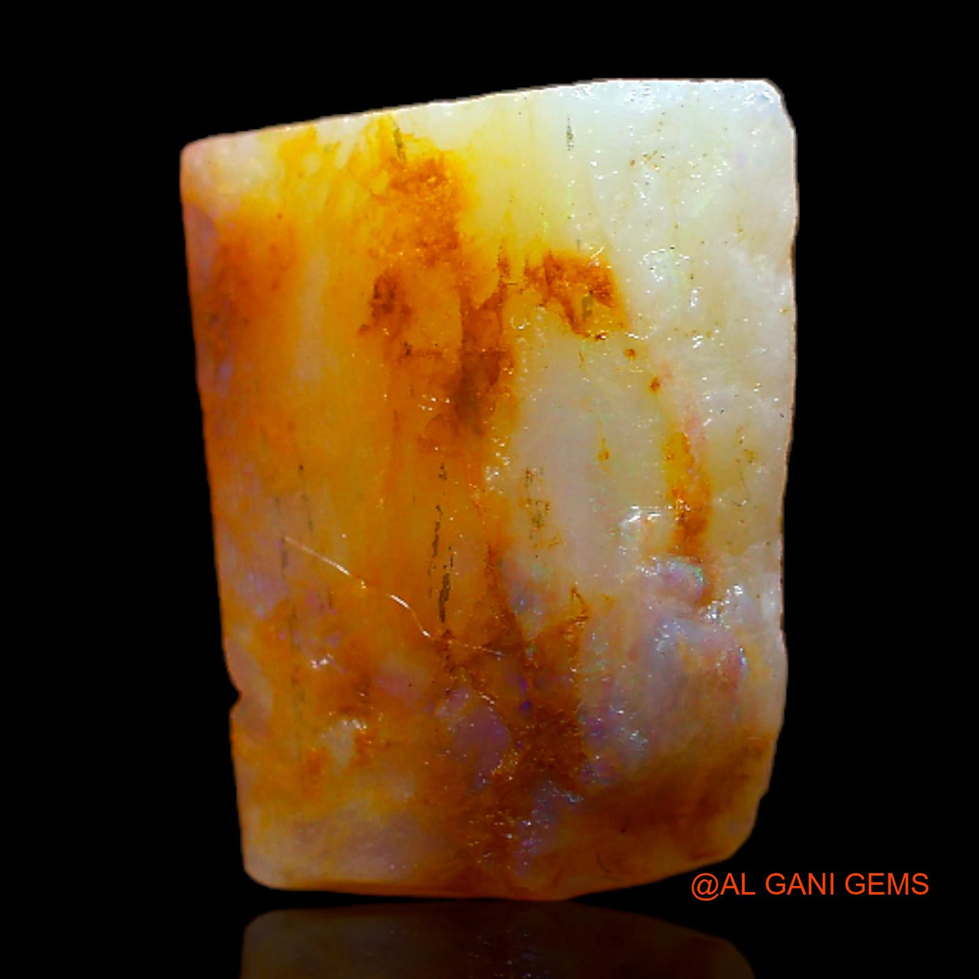 Natural Untreated Fire Opal Loose Gemstone Fancy Rough From Australia 4.00 Cts 13x10x5 mm RB-952