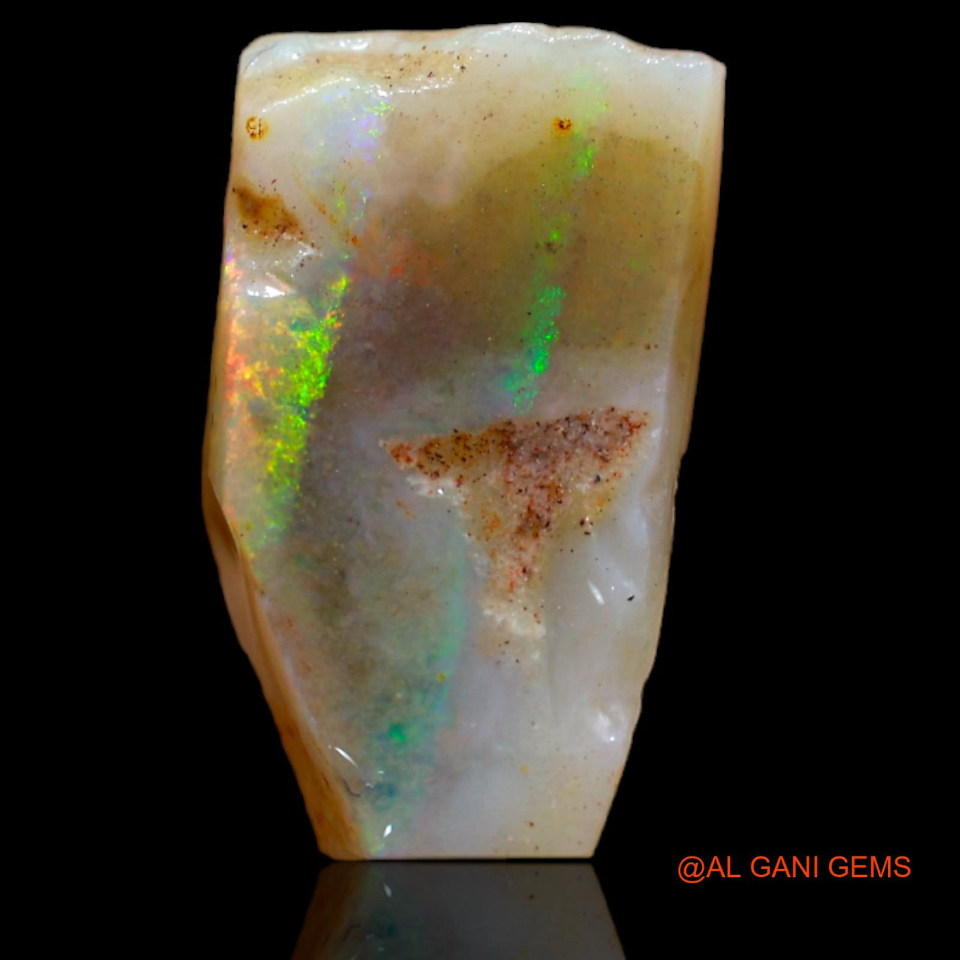 Natural Untreated Fire Opal Loose Gemstone Fancy Rough From Australia 9.15 Cts 19x11x5 mm RB-95